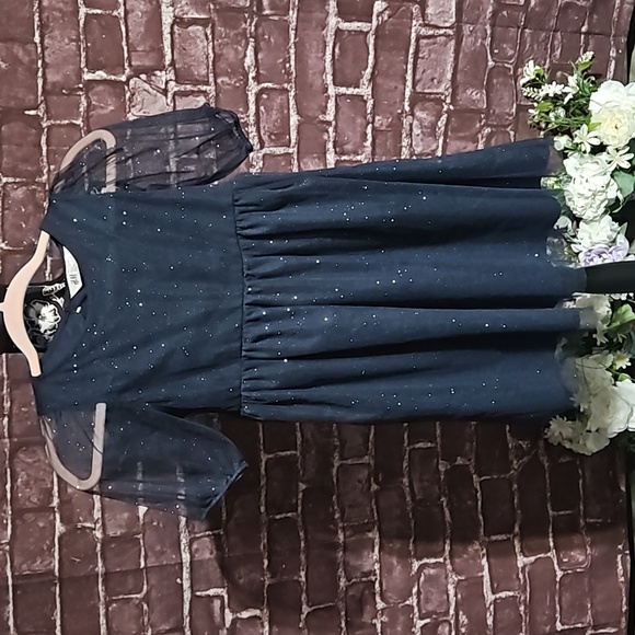 H&M Navy Blue Tulle Sparkle Formal Dress size 5 - Picture 1 of 10